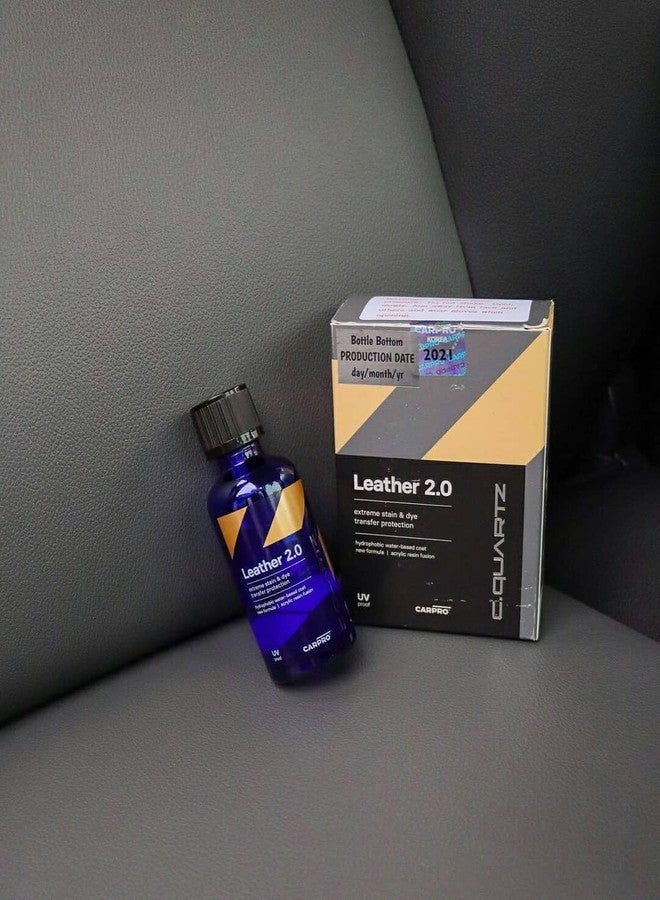 CARPRO CQUARTZ Leather 2.0 - Kit - Hydrophobic & Oil Phobic, Safe on All Car Leather, Resistance to UV, Denim Dye Coloring, Abrasion and Stains (30ml Kit) - Image 4